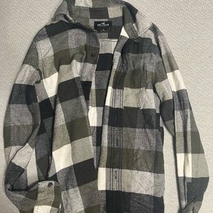 Hollister green flannel